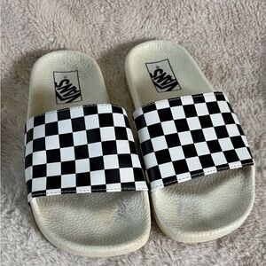 Vans Checkerboard La Costa Slide-On Sandal B & W Checkerboard Pattern Women's 6